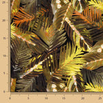 Ockerfarbener Palmenprint Viskose - Ribes y Casals