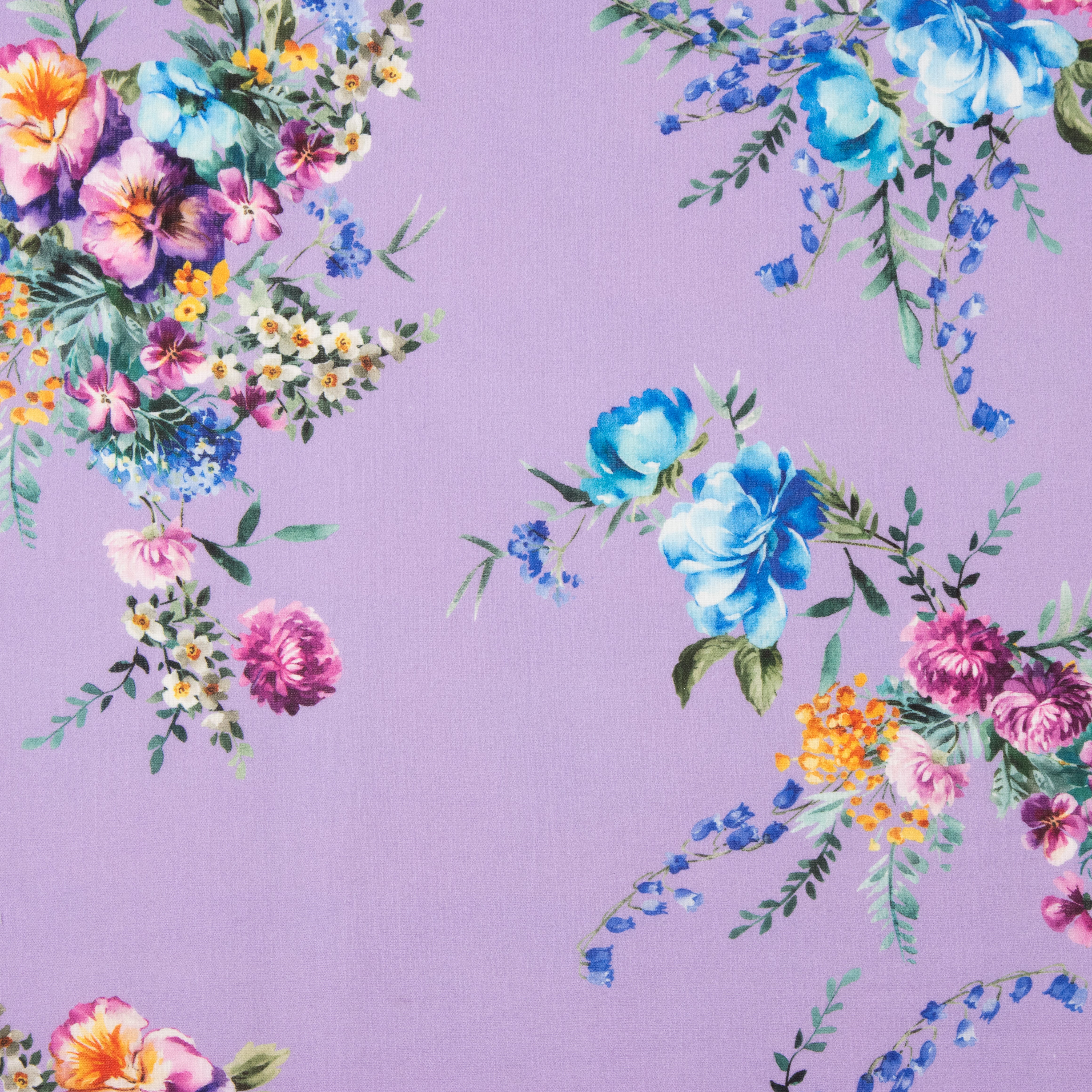 Rustikaler Blumendruck mauve - Ribes y Casals