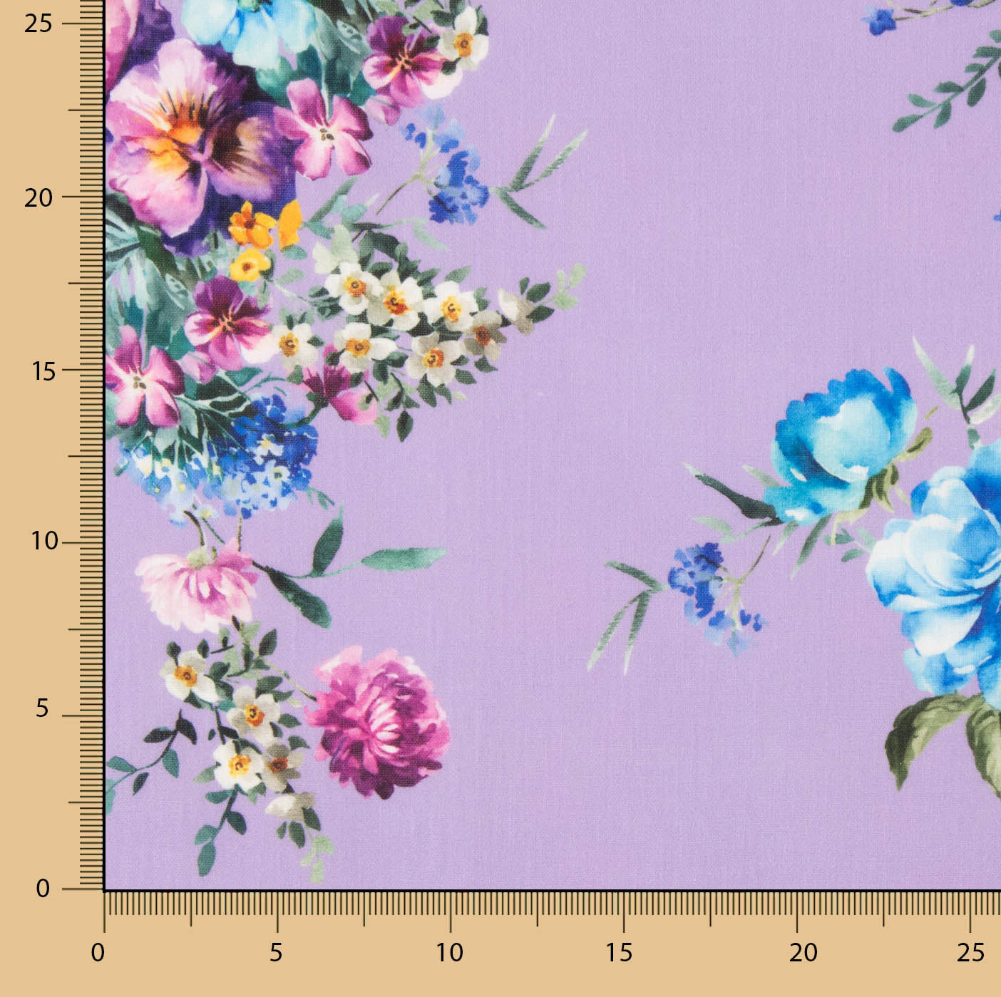 Rustikaler Blumendruck mauve - Ribes y Casals