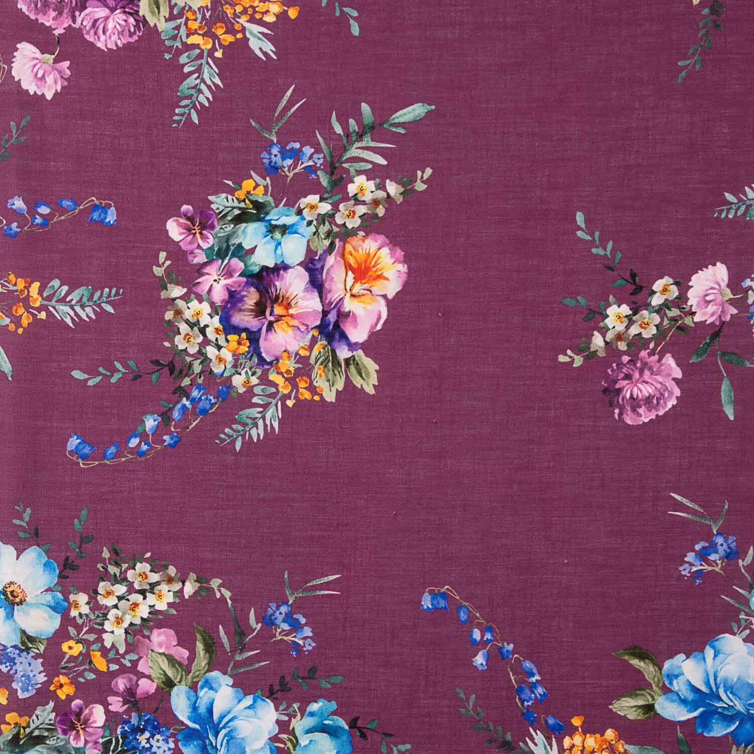 Rustikaler Blumendruck Bordeaux - Ribes y Casals