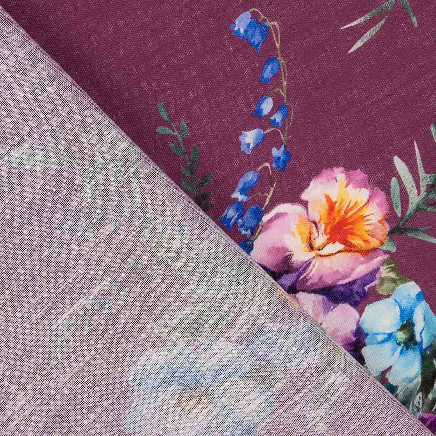 Rustikaler Blumendruck Bordeaux - Ribes y Casals