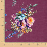 Rustikaler Blumendruck Bordeaux - Ribes y Casals