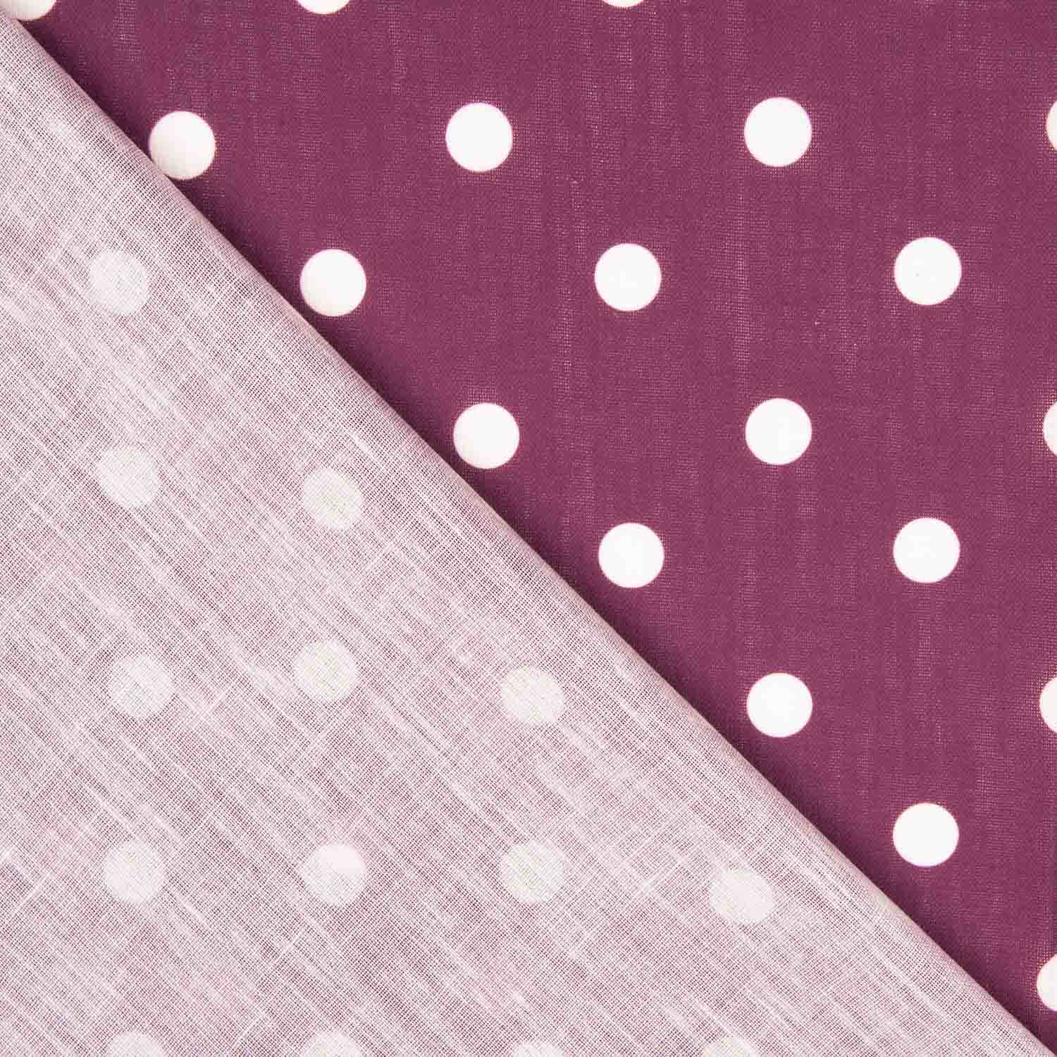 Rustikales Bordeaux 15mm Punkt-Muster - Ribes y Casals