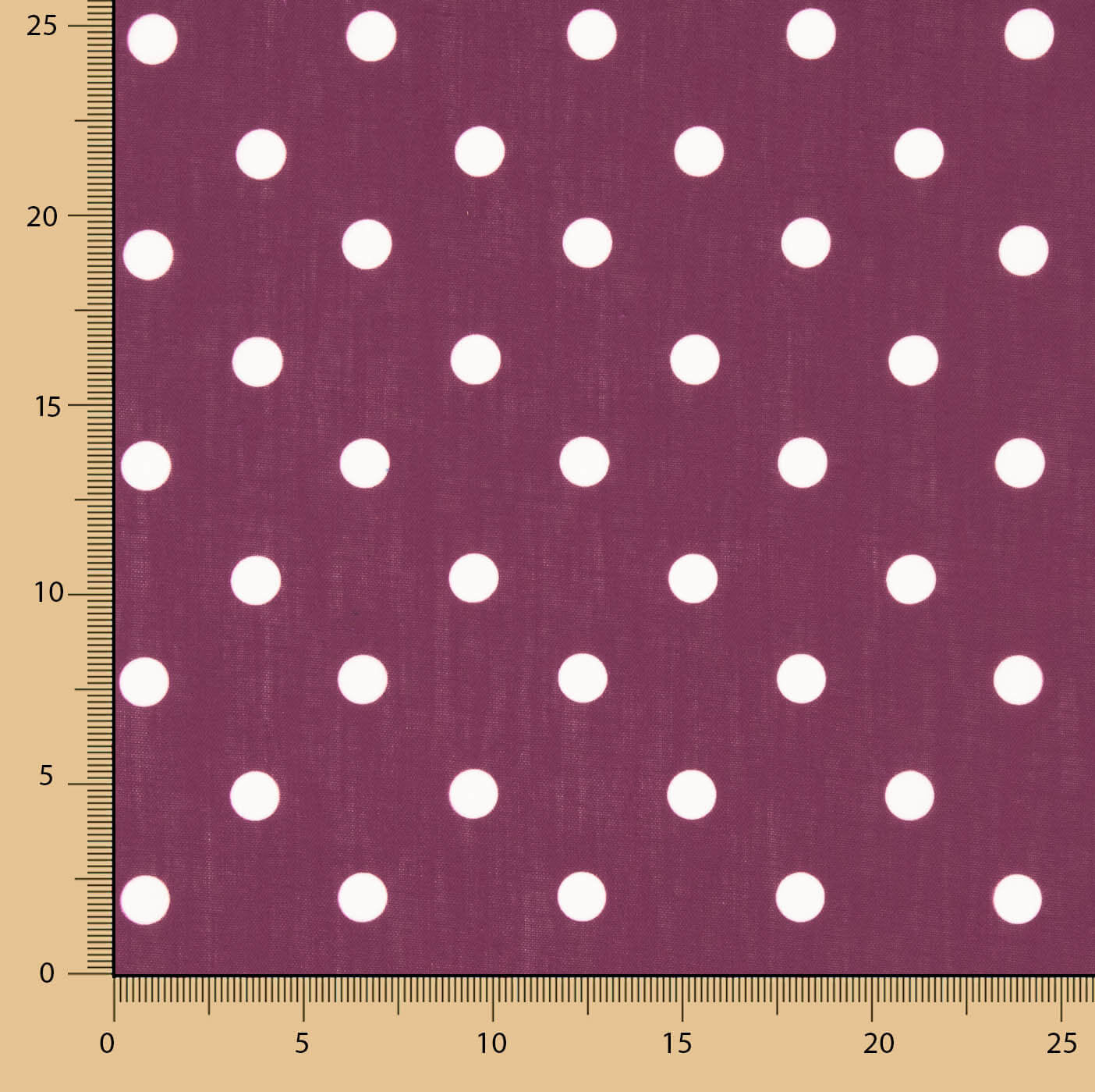 Rustikales Bordeaux 15mm Punkt-Muster - Ribes y Casals
