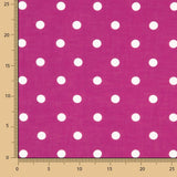7mm Fuchsia Rustic Dot Gemusterter Stoff - Ribes y Casals