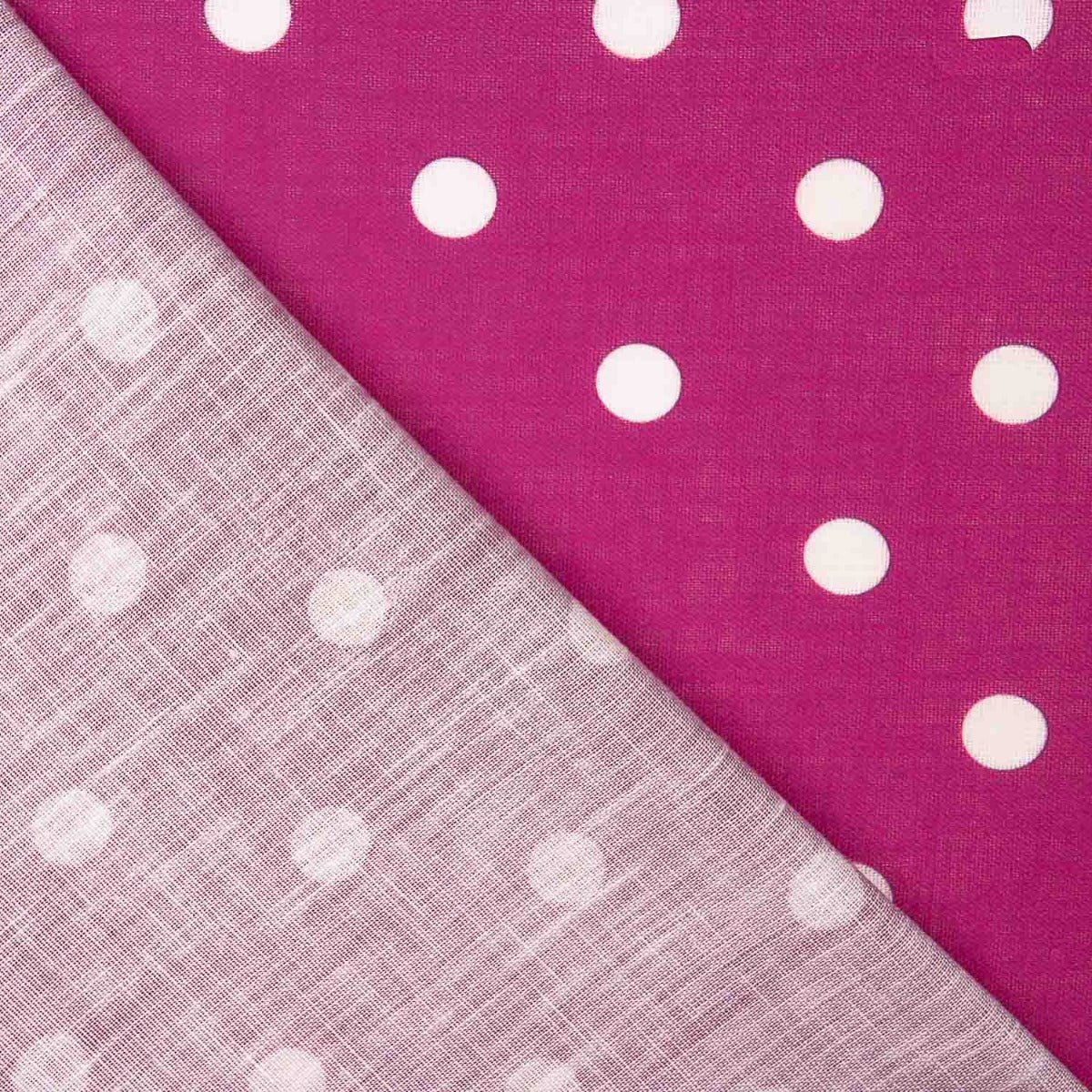 7mm Fuchsia Rustic Dot Gemusterter Stoff - Ribes y Casals