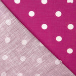 7mm Fuchsia Rustic Dot Gemusterter Stoff - Ribes y Casals