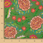 Stoffrest: Rustikaler Stoff mit Manila-Muster in Olivgrün – verschiedene Maße x Breite 140 cm - Ribes y Casals