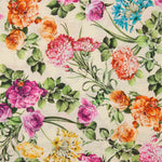 Rustikaler elfenbeinfarbener Floraldruck-Stoff - Ribes y Casals