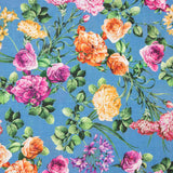 Blauer rustikaler Blumendruck Wandbehang 70 x 140 cm - Ribes y Casals