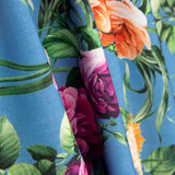 Blauer rustikaler Blumendruck Wandbehang 70 x 140 cm - Ribes y Casals