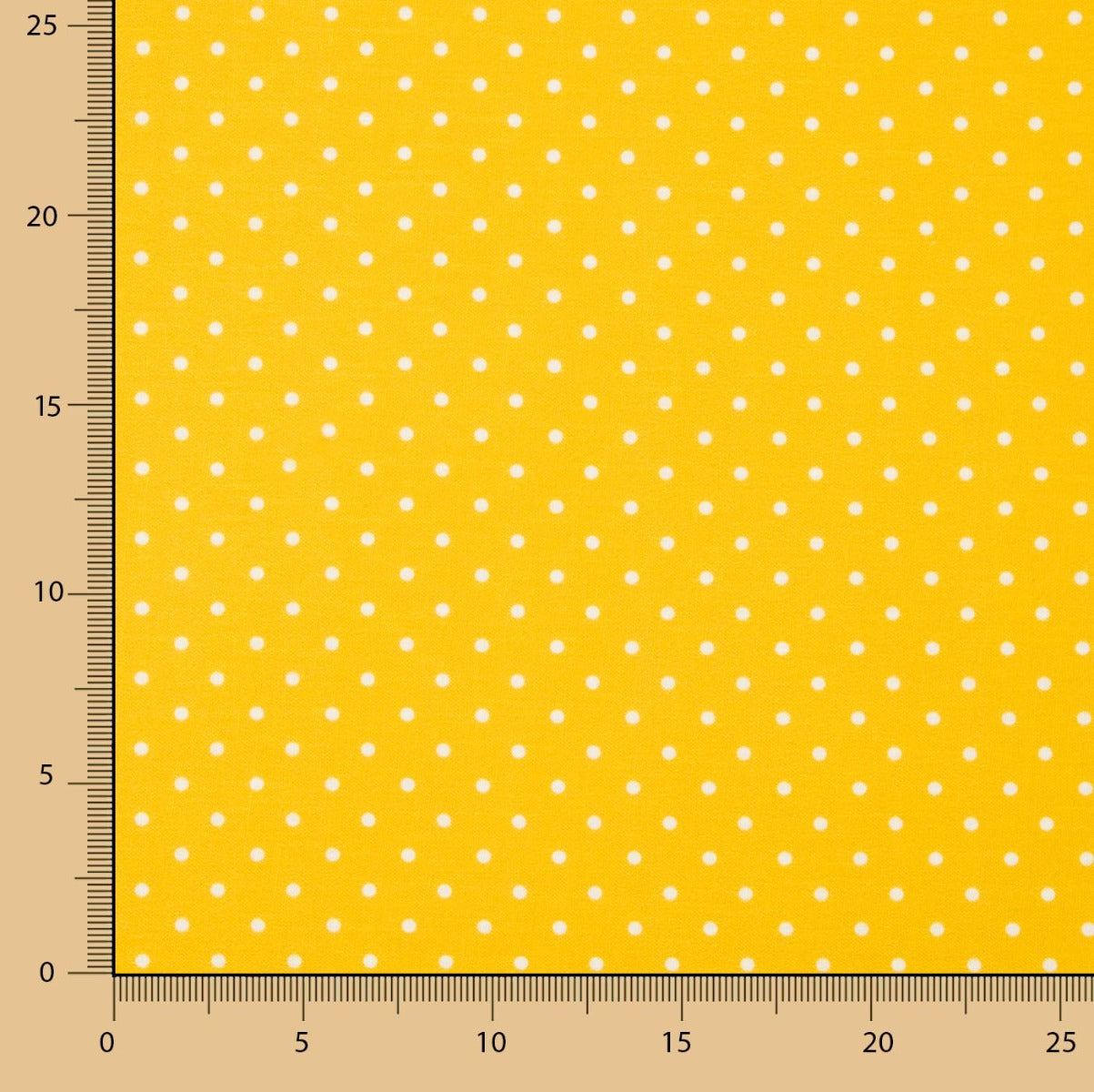 Stoff Retal Rústico Estampado Lunar 3mm Gelb - Verschiedene Größen x 140 cm breit - Ribes y Casals