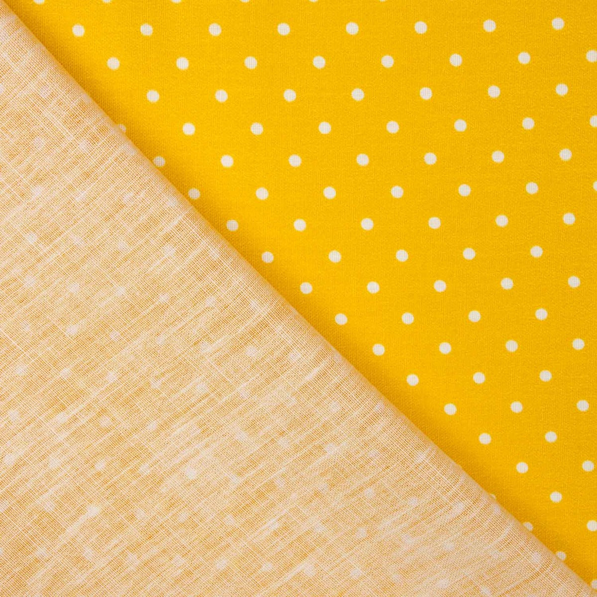 Stoff Retal Rústico Estampado Lunar 3mm Gelb - Verschiedene Größen x 140 cm breit - Ribes y Casals