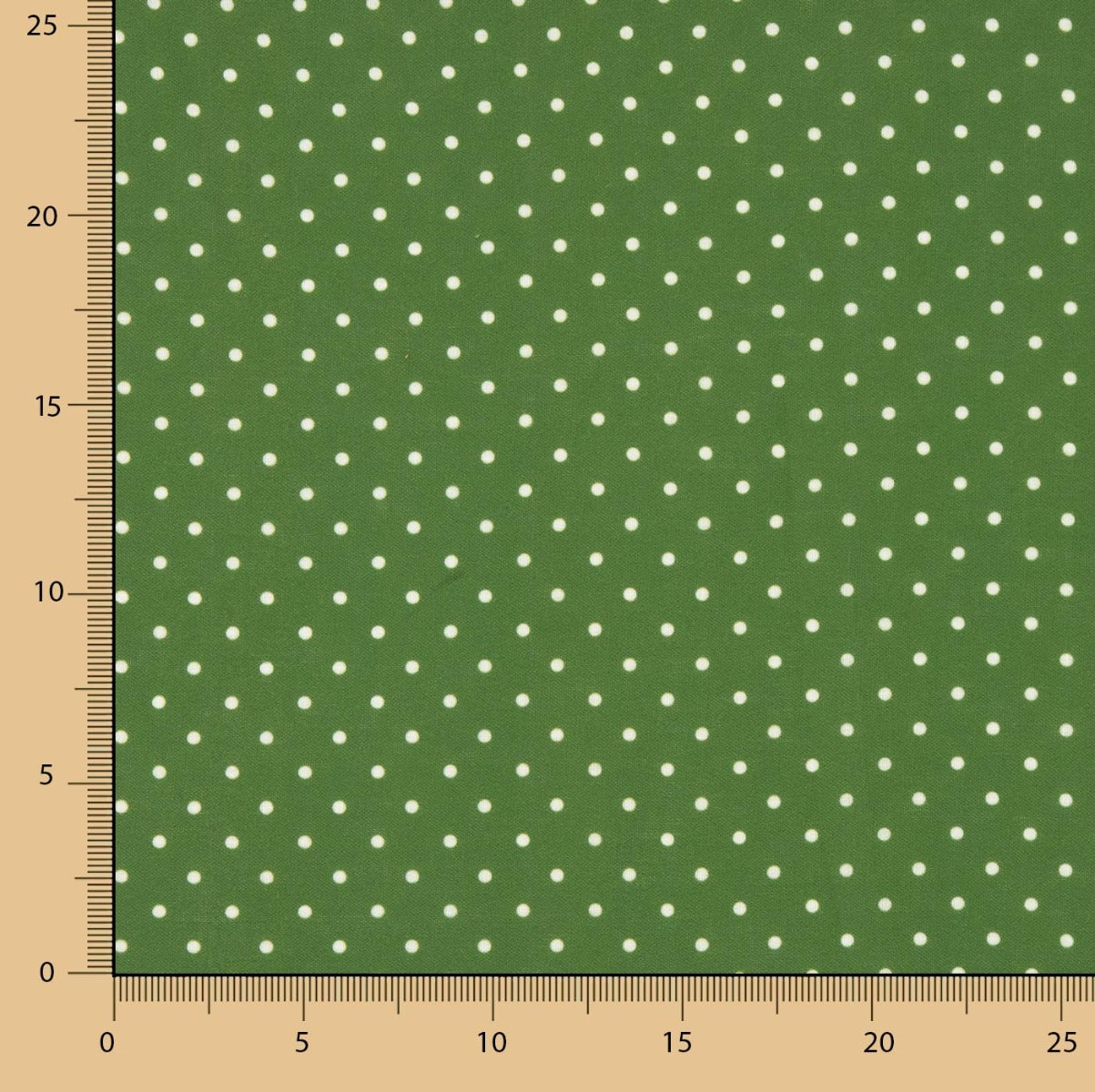 Rustikaler Stoff 3mm Dot Muster Olive - Ribes y Casals