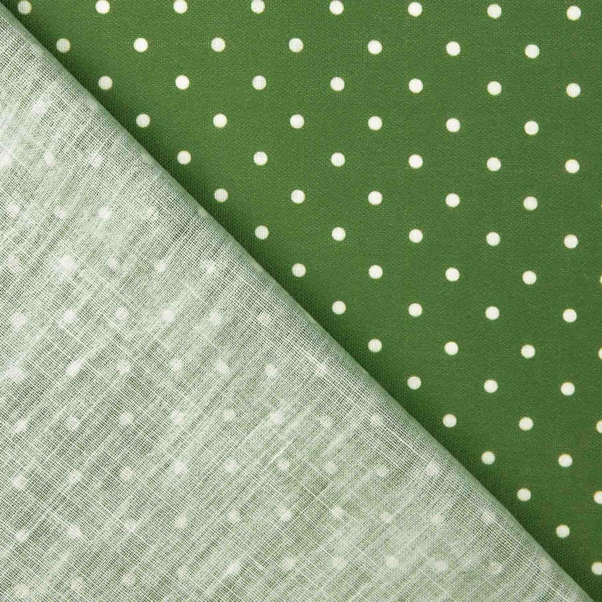 Rustikaler Stoff 3mm Dot Muster Olive - Ribes y Casals