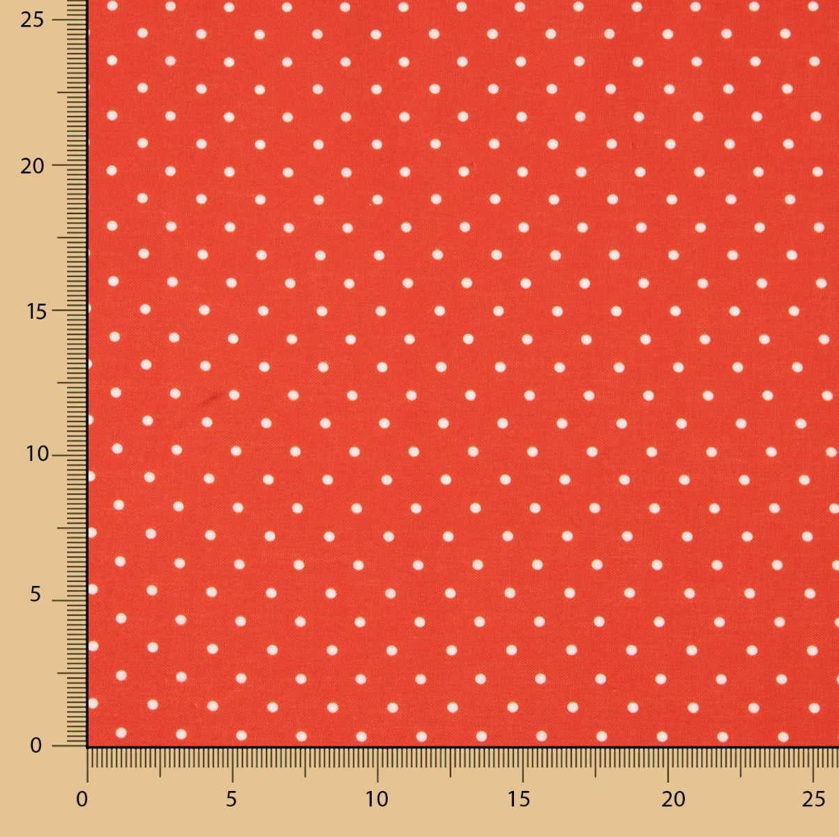 Stoff Rustikales Punktmuster 3mm Rot - Ribes y Casals