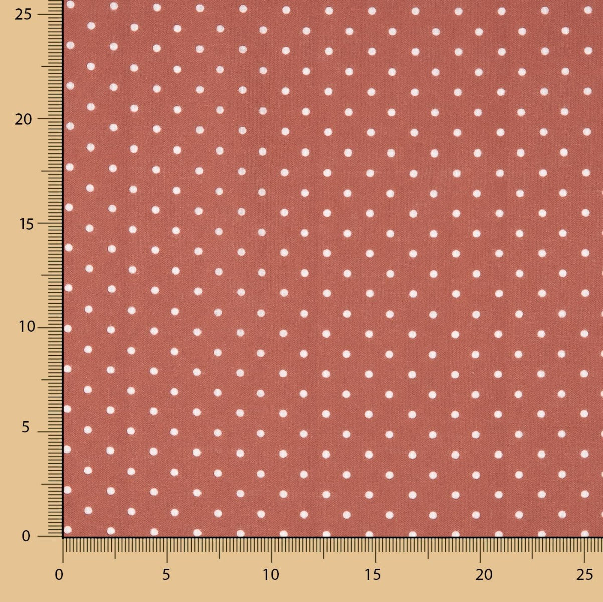 Stoffrest Rustikal mit Punktmuster 3 mm Caldera – verschiedene Maße x Breite 140 cm - Ribes y Casals