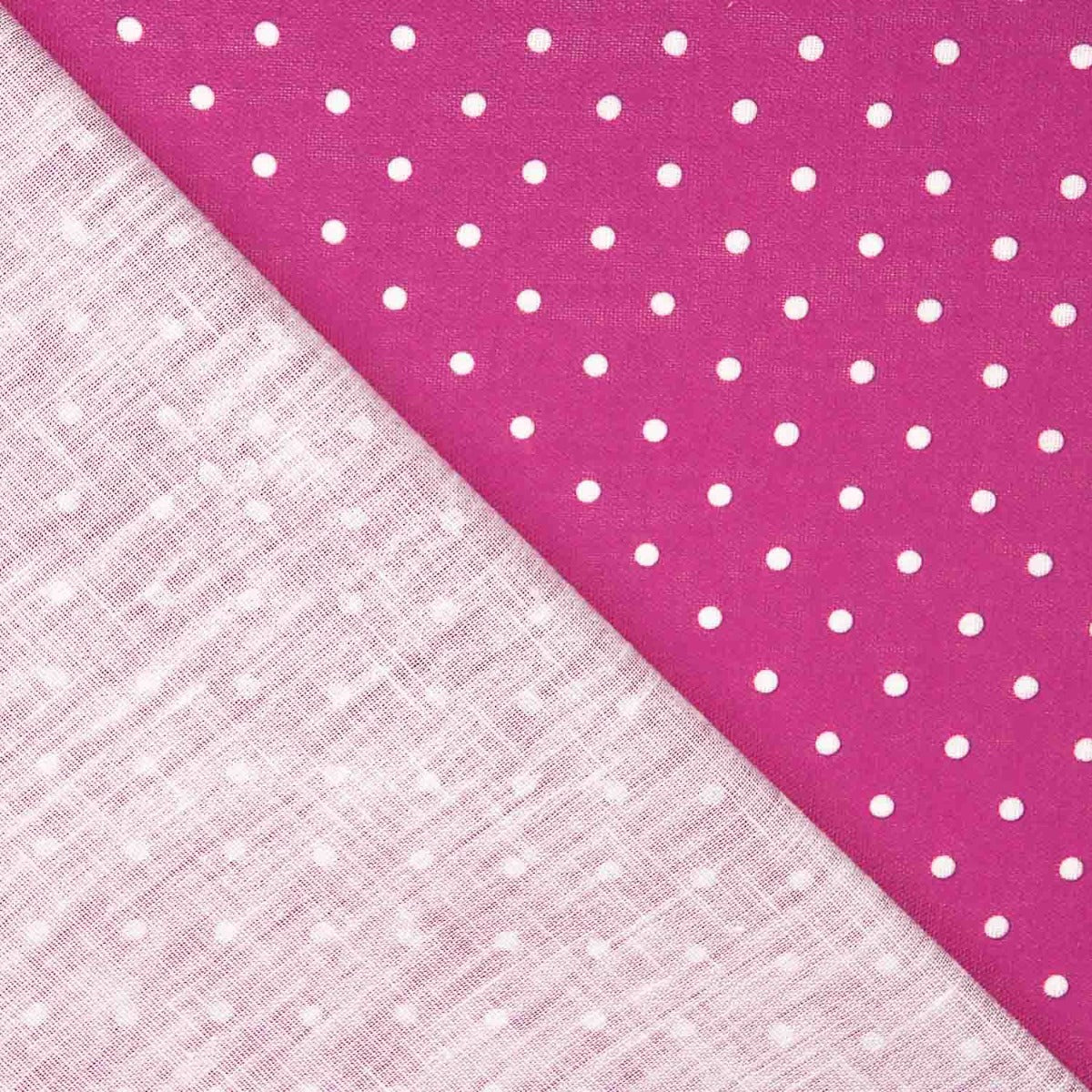 3mm Fuchsia Rustikaler Stoff mit Punktmuster - Ribes y Casals