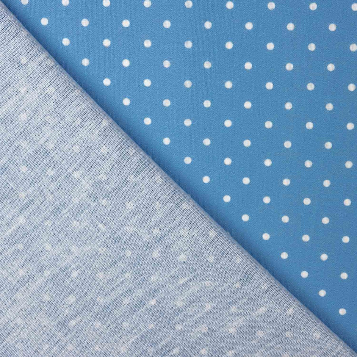 Stoff Rustikales Punktmuster 3mm Blau - Ribes y Casals