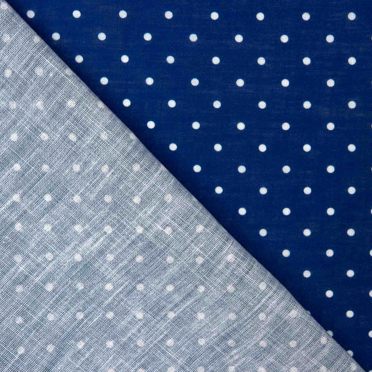 3mm Blauer Rustikaler Stoff mit Punkt-Muster - Ribes y Casals