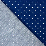 3mm Blauer Rustikaler Stoff mit Punkt-Muster - Ribes y Casals