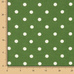 Olive 7mm Rustic Dot Gemusterter Stoff - Ribes y Casals