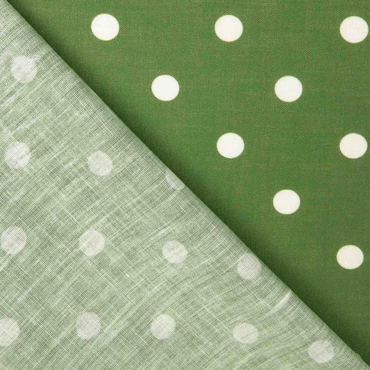 Olive 7mm Rustic Dot Gemusterter Stoff - Ribes y Casals