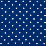 7mm Blau Rustikaler Polka Dot Gedruckter Stoff - Verschiedene Größen x Breite 140 cm - Ribes y Casals