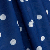 7mm Blau Rustikaler Polka Dot Gedruckter Stoff - Verschiedene Größen x Breite 140 cm - Ribes y Casals