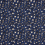 Blauer Crêpe mit Animalprint - Ribes y Casals