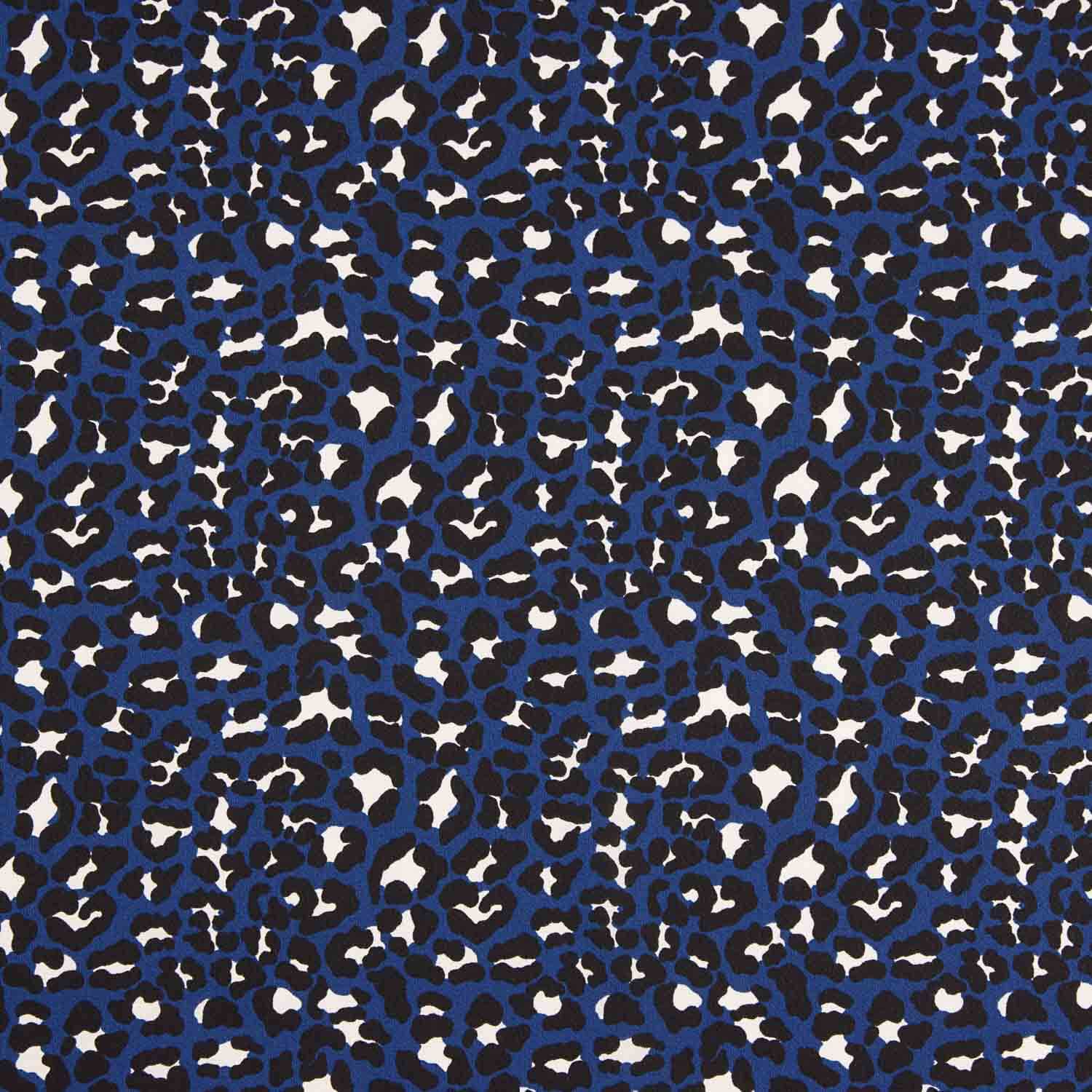 Blauer Crêpe mit Animalprint - Ribes y Casals