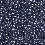 Blauer Crêpe mit Animalprint - Ribes y Casals