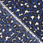 Blauer Crêpe mit Animalprint - Ribes y Casals