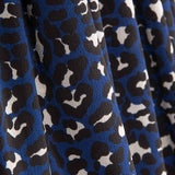 Blauer Crêpe mit Animalprint - Ribes y Casals