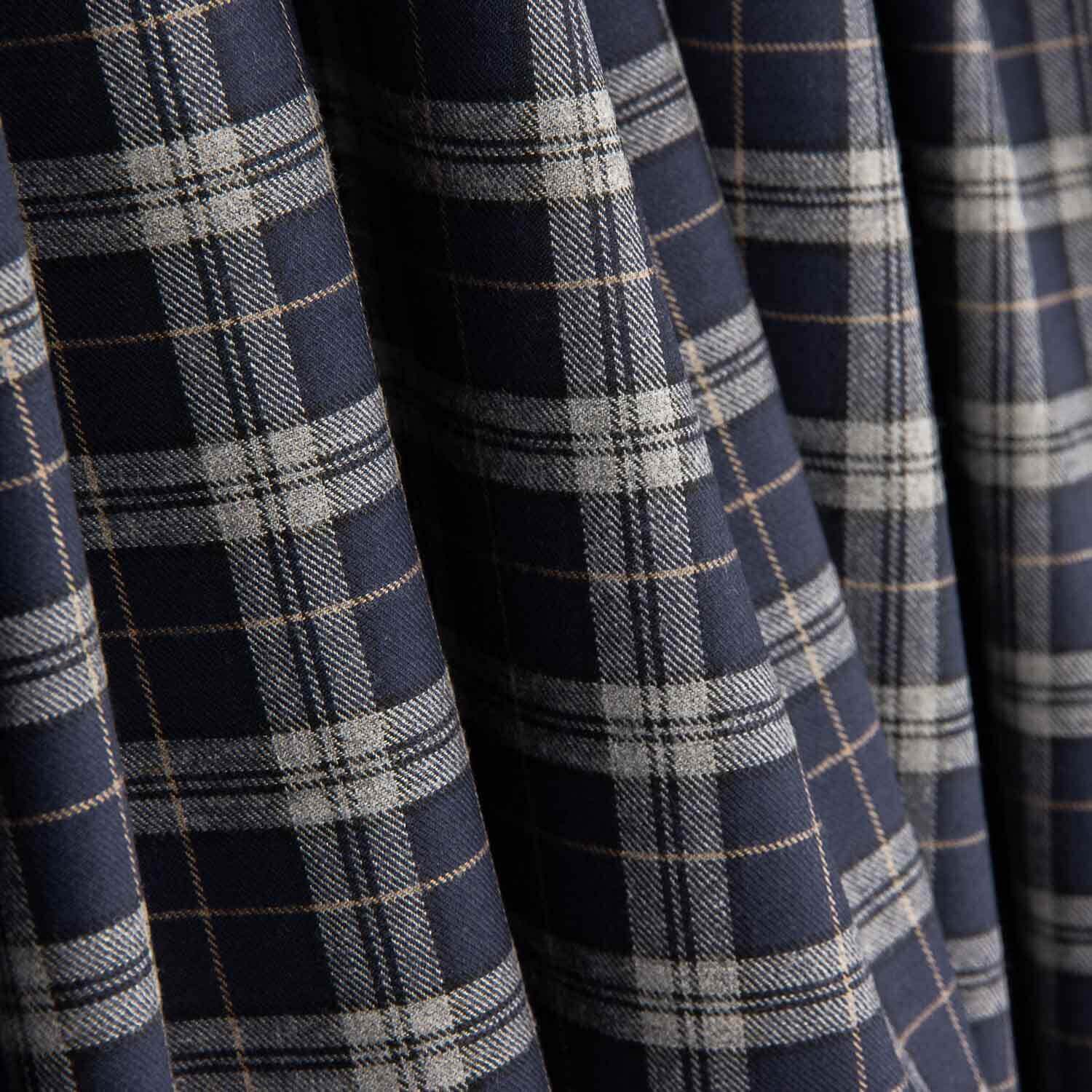 Viyela Edinburgh Square Marine-Grau - Ribes y Casals