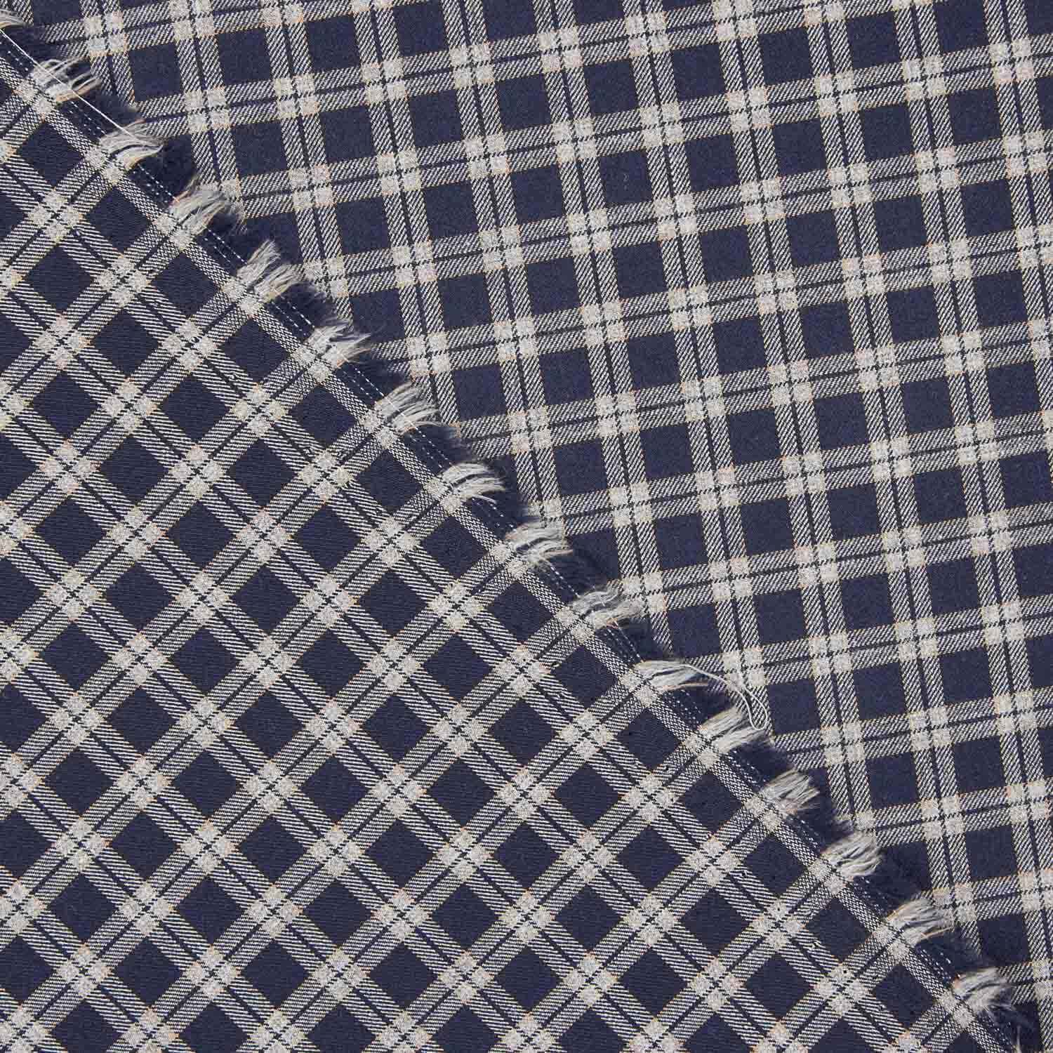 Retal Viyela Boston Marino-Grau Gemälde 50 x 150 cm - Ribes y Casals