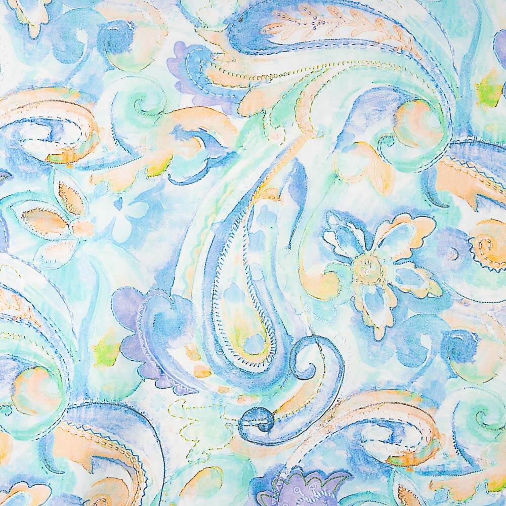 Satin Naturseide Savona Soft Blue - Ribes y Casals