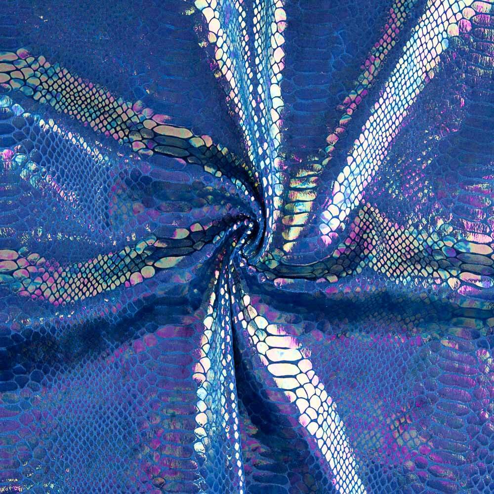 Samt-Elasthan-Schlange Blau - Ribes y Casals