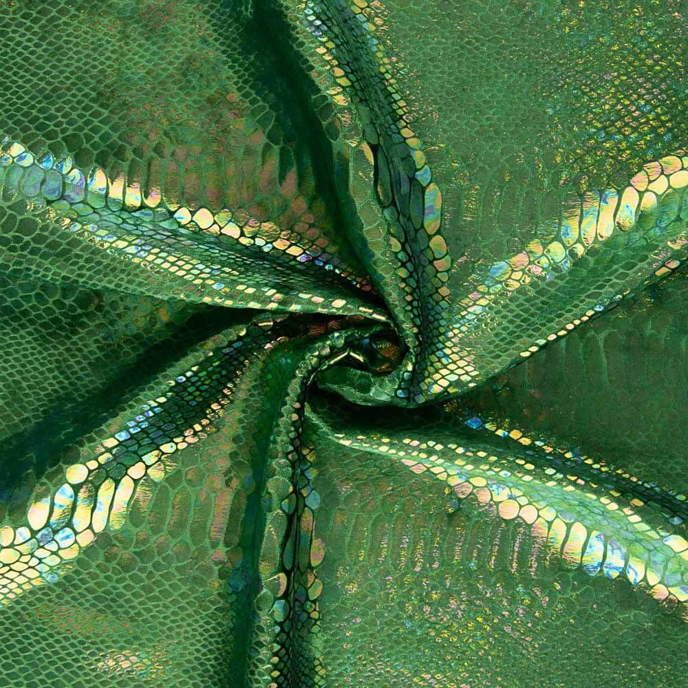 Retal Samt Spandex Schlange Grün - Verschiedene Größen x Breite 145 cm - Ribes y Casals