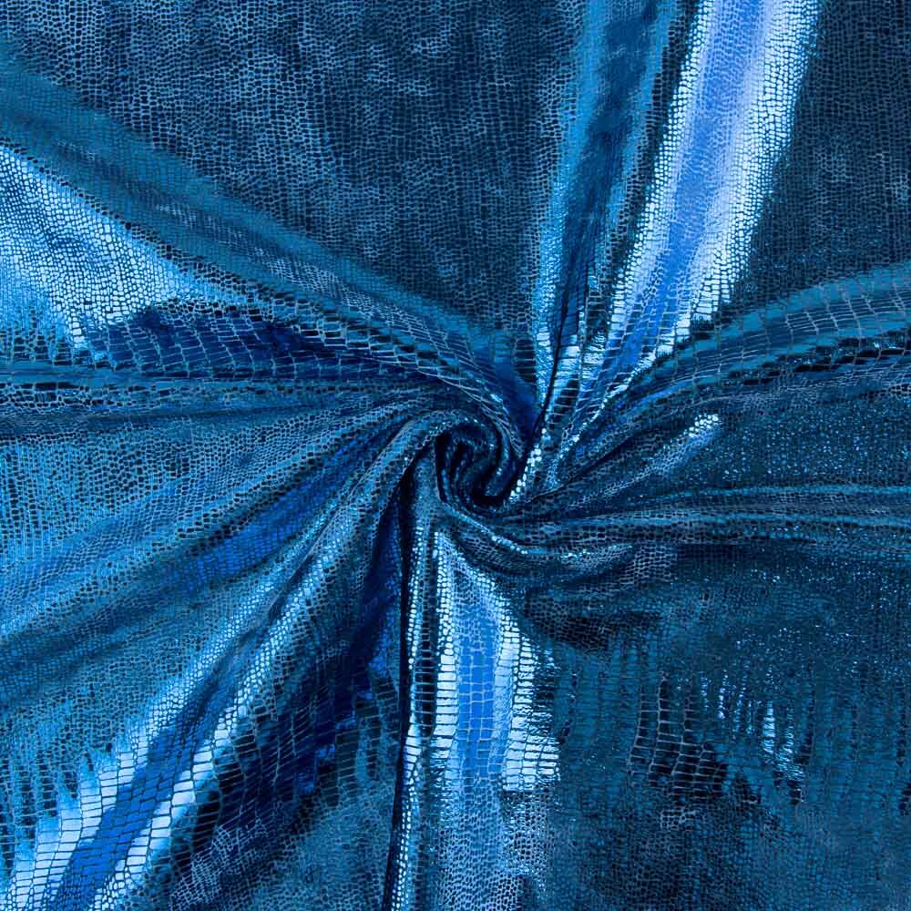 Samt-Elasthan-Eidechse Blau Königlich - Ribes y Casals