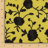 Bestickter Schal Schwarz Tencel Albero - Ribes y Casals