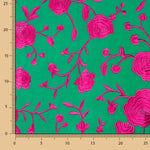 Fuchsia Tencel Smaragd Stickereischal - Ribes y Casals