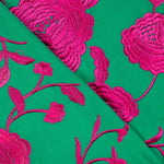 Fuchsia Tencel Smaragd Stickereischal - Ribes y Casals