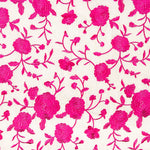 Fuchsia Tencel Stickerei Schal Weiß Natürlich - Ribes y Casals