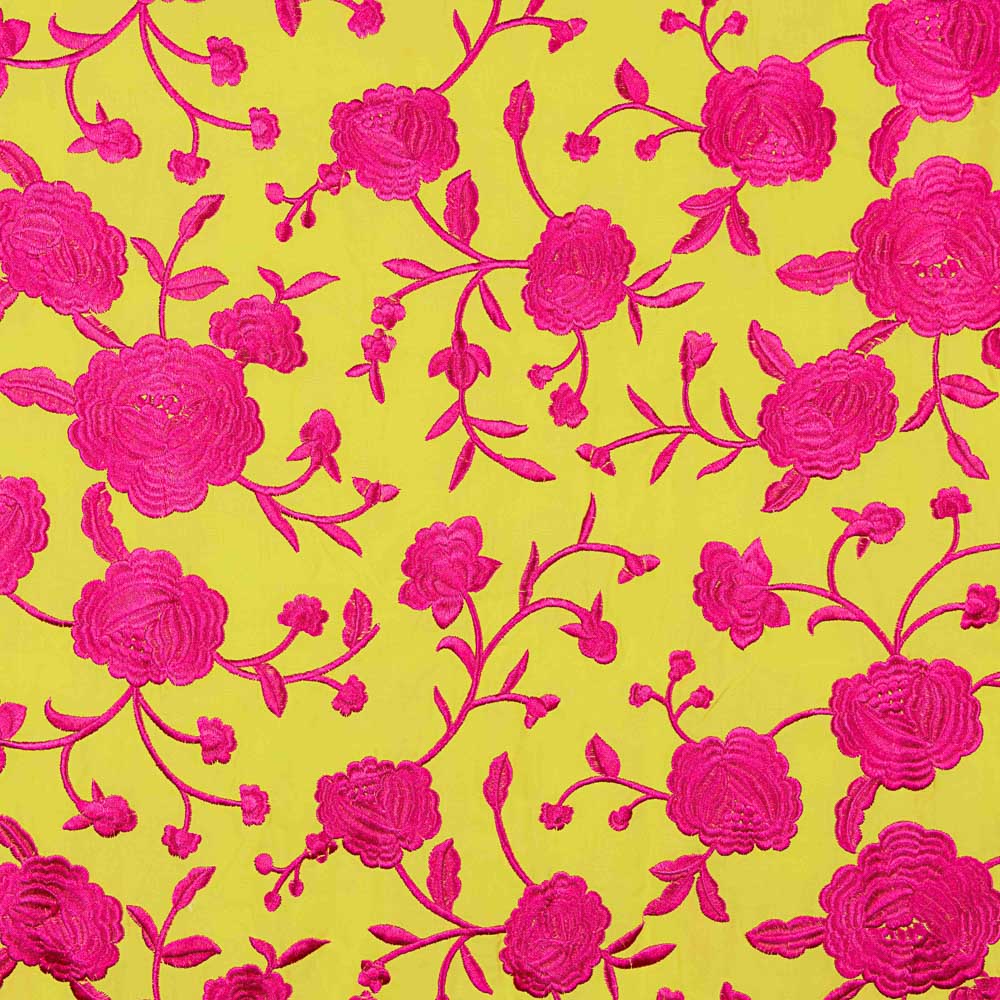 Bestickter Fuchsia Tencel Albero-Schal - Ribes y Casals