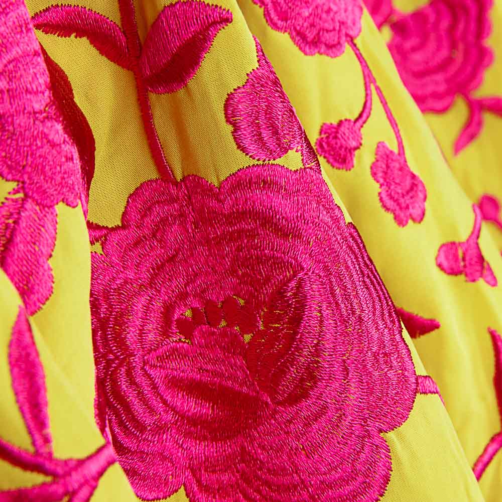 Bestickter Fuchsia Tencel Albero-Schal - Ribes y Casals