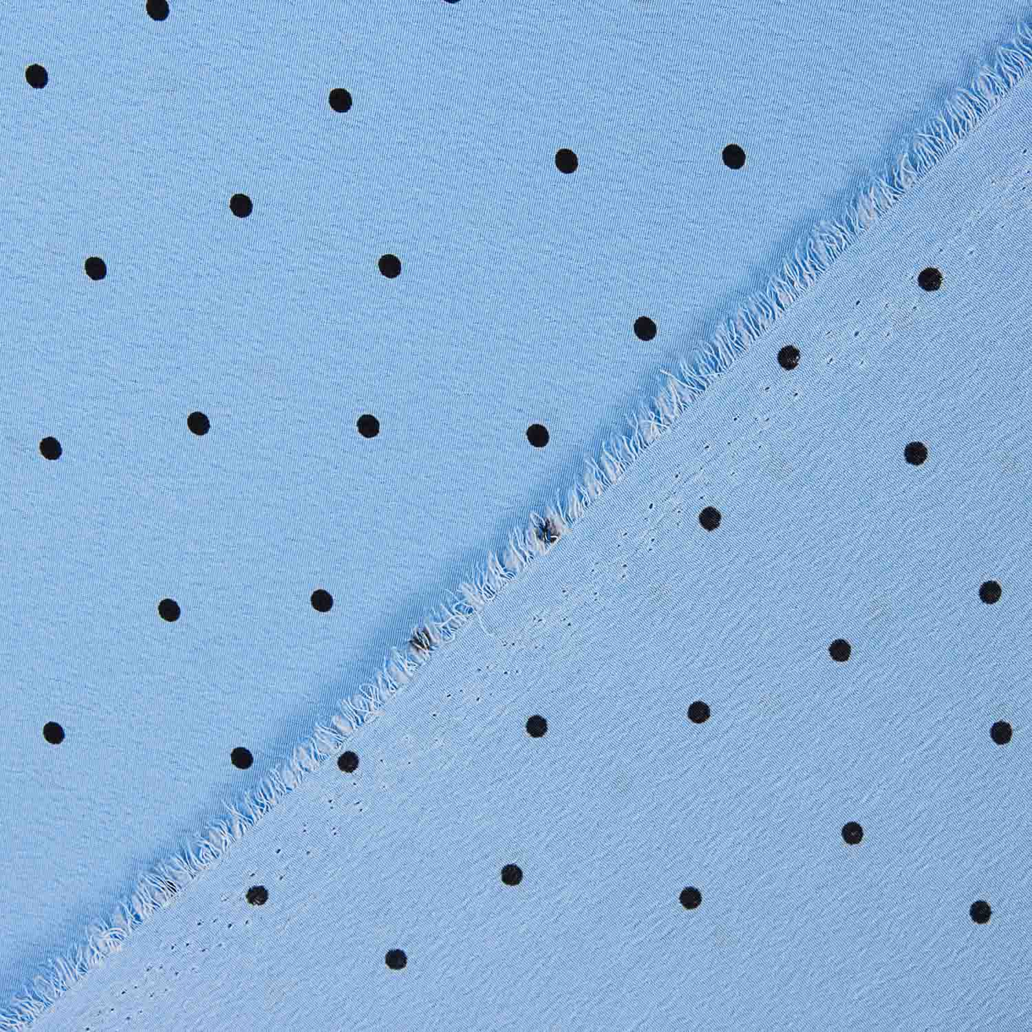 Koshibo Polka Dots Hellblau-Schwarz Nadel - Ribes y Casals
