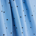 Polyester Krepp gepunktet Mini Blau - Ribes y Casals