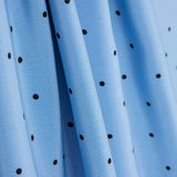 Polyester Krepp gepunktet Mini Blau - Ribes y Casals