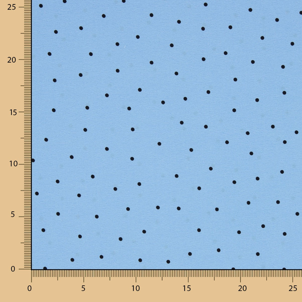 Polyester Krepp gepunktet Mini Blau - Ribes y Casals